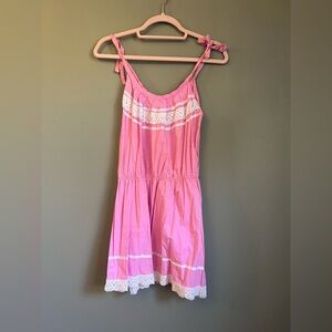 Vintage Pink and white lace dress